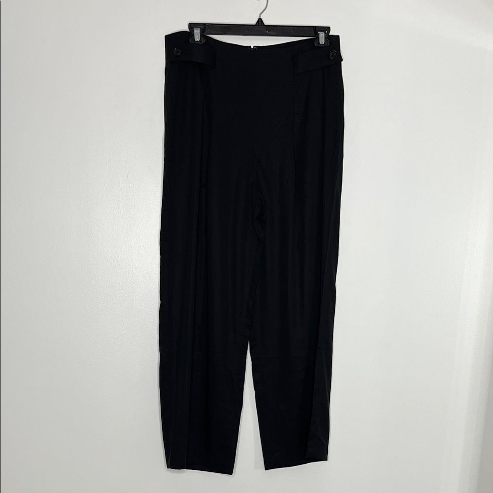 NWT BANANA REPUBLIC‎ Black Wide Leg Pants Sz 14